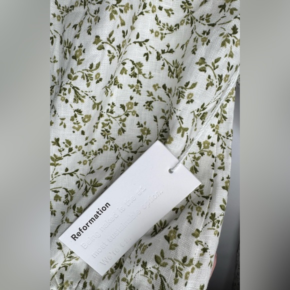 Reformation Mint Linen Dress - Picture 6 of 17